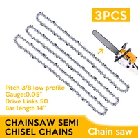 3pcs chainsaw semi chisel chains 38lp 0 05 for stihl ms170 ms171 ms180 ms181 electric saw