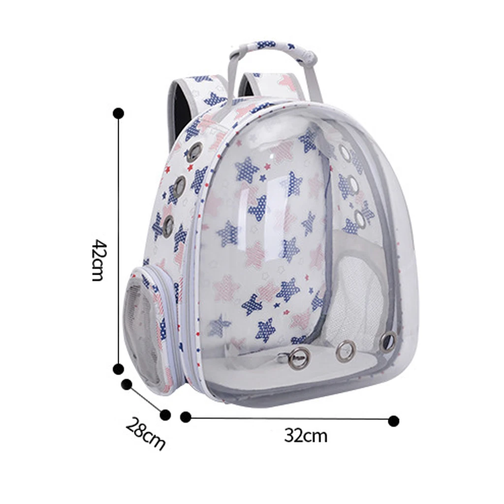С рисунком собачки и котика Pet Carrier Рюкзак прозрачная капсула дышащая обувь для