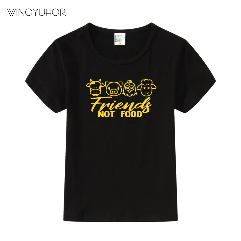 Футболка для мальчиков и девочек с рисунком из аниме вегетарианцев животных