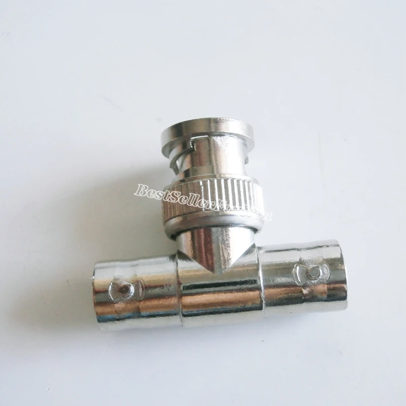 

1Pcs Connector BNC Male To Double Connector BNC T Female Adapter Connector 3 Way Audio Coupler CCTV