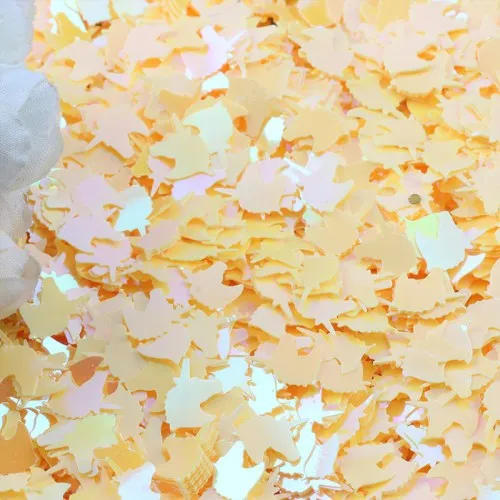 Пайетками 8*12 мм большой единорог форма, Сыпучие блёстки diy ручной работы уровень следующих применений: представления на сцене Одежда Швейная фурнитура 10/20g - Цвет: AB Yellow