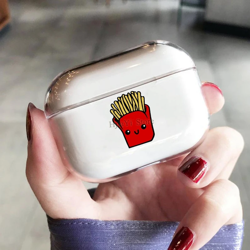 

Funny Burger And Fries Case For Airpods Pro Cover Silicon Bluetooth Earphone Case For Air Pods 3 Funda