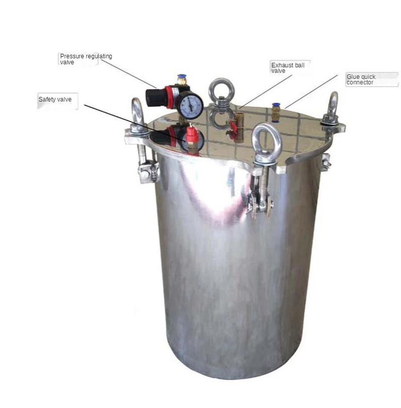 

2L 304 Stainless Steel Dispenser Pressure Tank Pressure Barrel Dispensing Valve Fluid Dispensing Storage Bucket