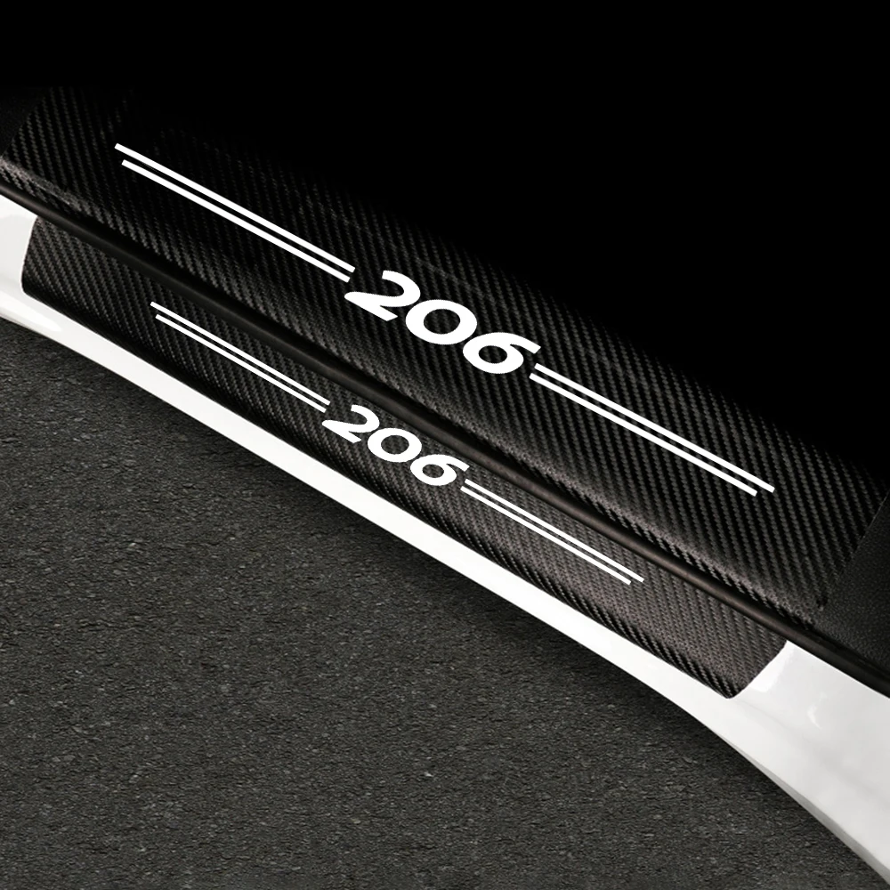 FORAUTO 4 шт. Накладка на порог автомобиля наклейка против царапин защитная