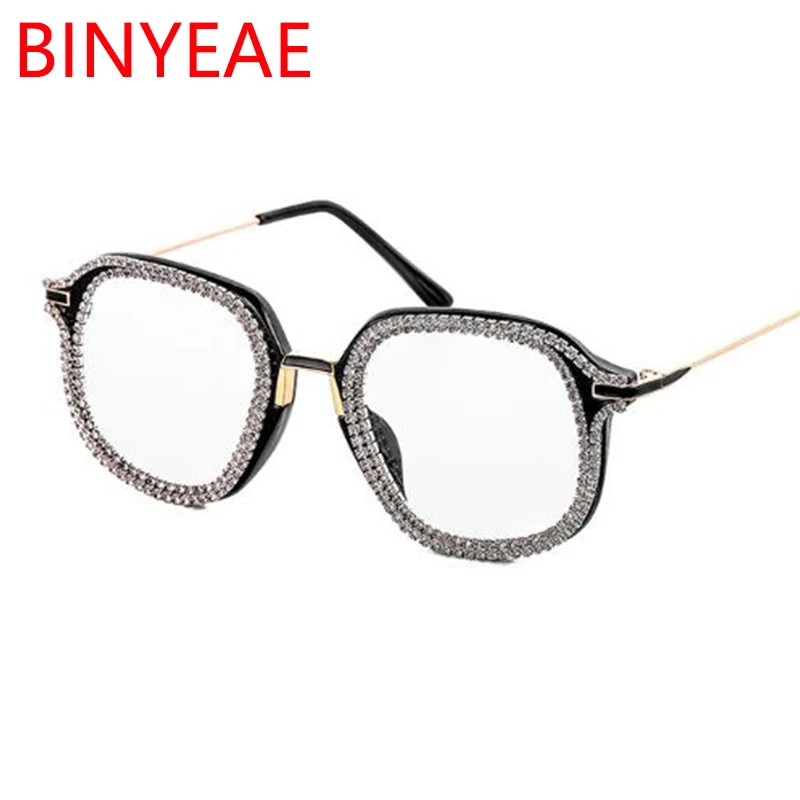 Очки со стразами Модные Винтажные прозрачные очки женские оптические оправы для