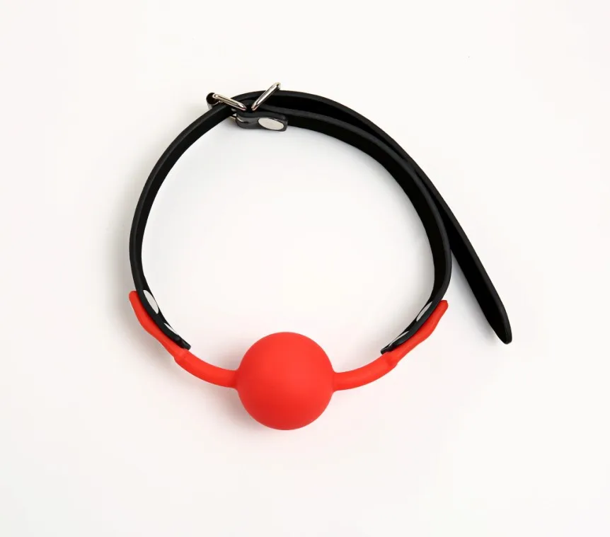1 шт. ремешок для бондажа из искусственной кожи с полностью силиконовым шариком