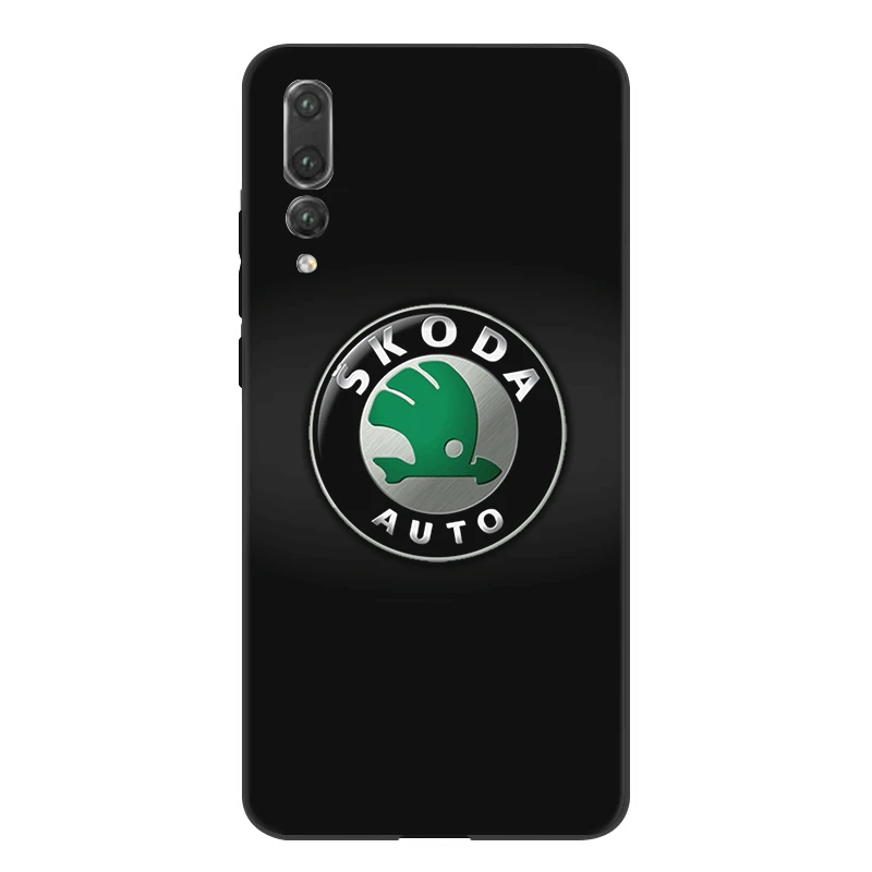 B2 Силиконовый чехол для телефона для huawei Y5 Y6 Y7 Y9 Prime Коврики 30 20 10 Nova 5i 2i 2 3 3i 4 Pro Lite сумка чехол для автомобиля Skoda логотип мешок - Цвет: B2