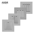 Настенный светильник ель света, серый, пластиковый, настенный