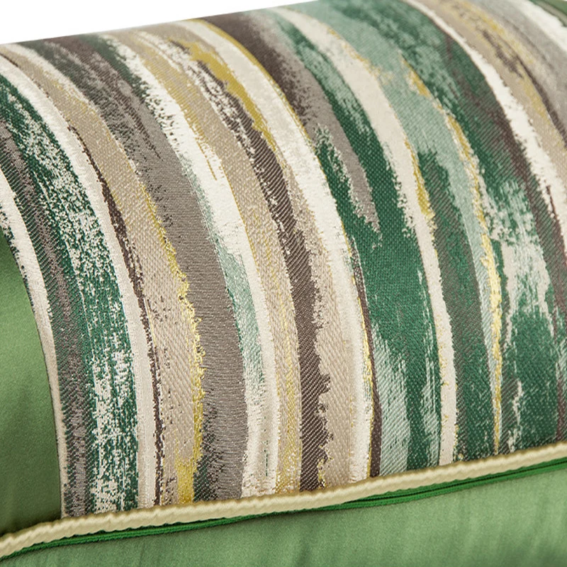 Зеленая наволочка в полоску стиле пэчворк 30x50 Housse De Coussin рождественские украшения
