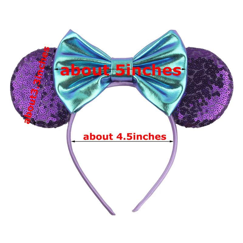 Новинка 2019 блестящие уши Минни Маус оголовье для девочек 5 &quotметаллические банты