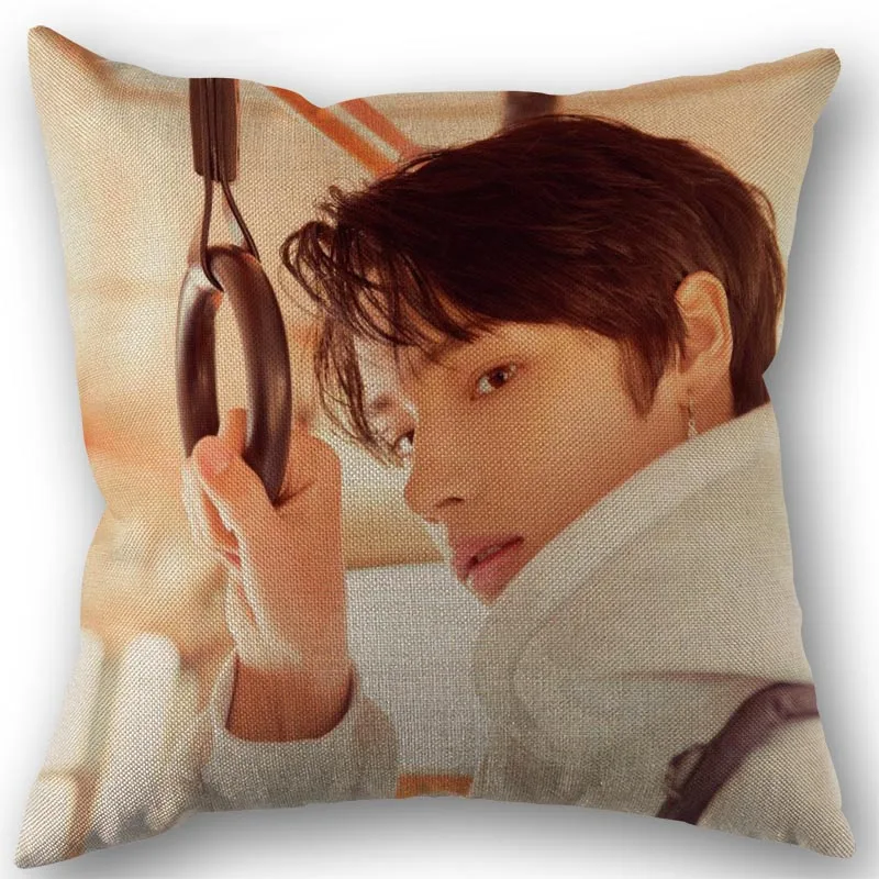 

Custom TXT Hueningkai KPOP Star Pillowcase Home Textile Cotton Pillow Covers Wedding Decorative Pillow Cover Square 45x45CM 0519
