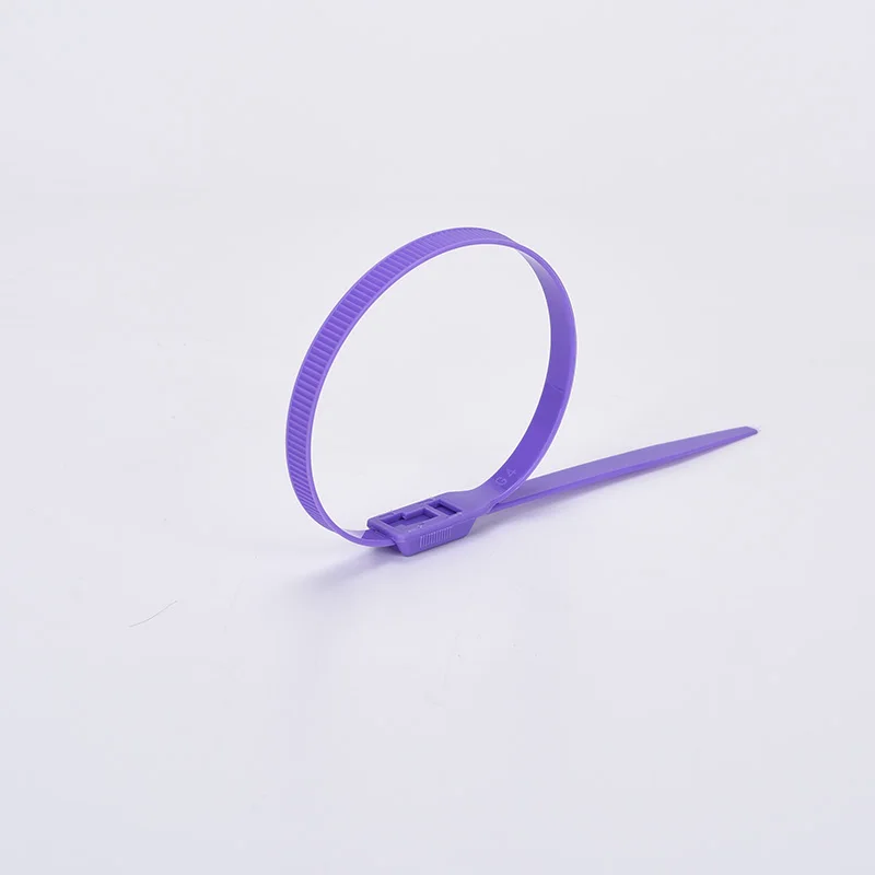 Purple 100pcs Taoqibao нейлоновая галстук, 7X350 оболочка Специальный галстук, 100 за сумку, полный цвет - Цвет: Purple 100pcs