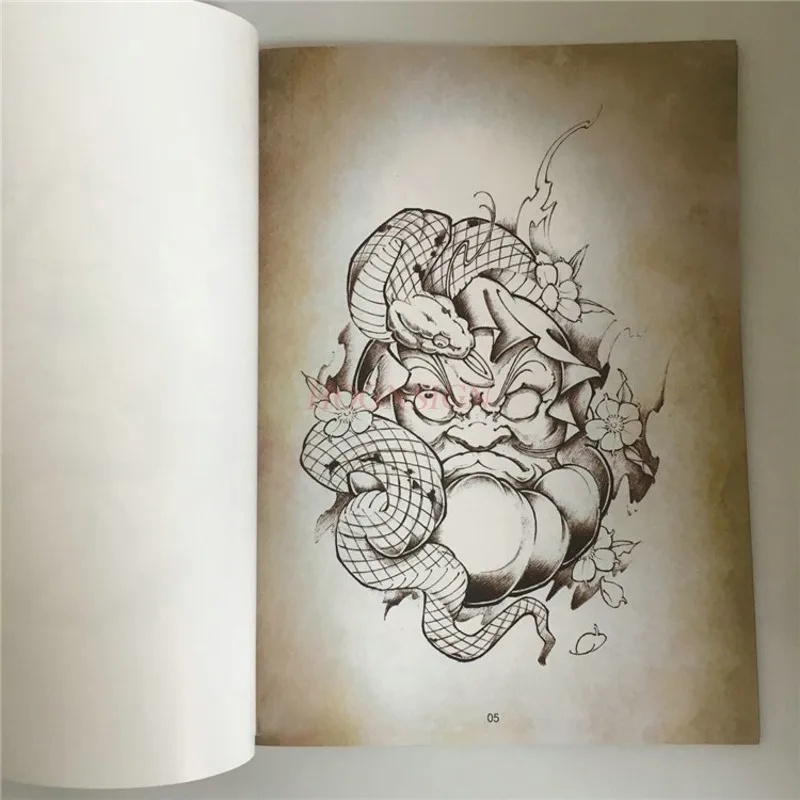 Тату-книга, новая тату-книга, татуировки, книги с полной задней частью, цветы, руки, традиционный узор, как Бог, обезьяна, дракон, змея, тату, рисунок