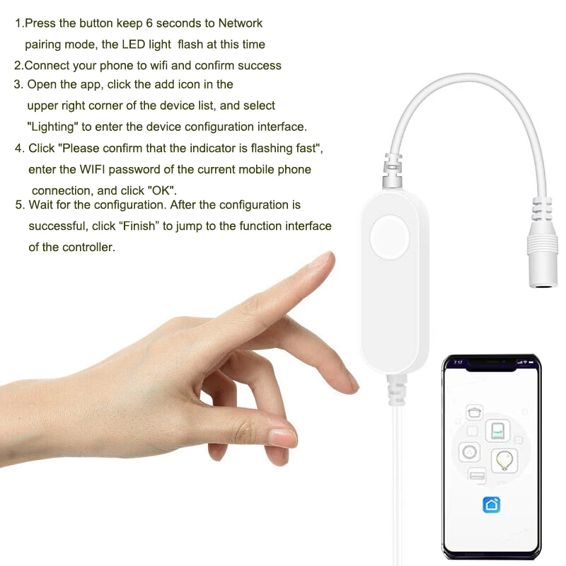 Светодиодная лента Zigbee3.0 2700-6500K 24 в 1-10 м CCT COB с регулируемой яркостью светодиодов/м