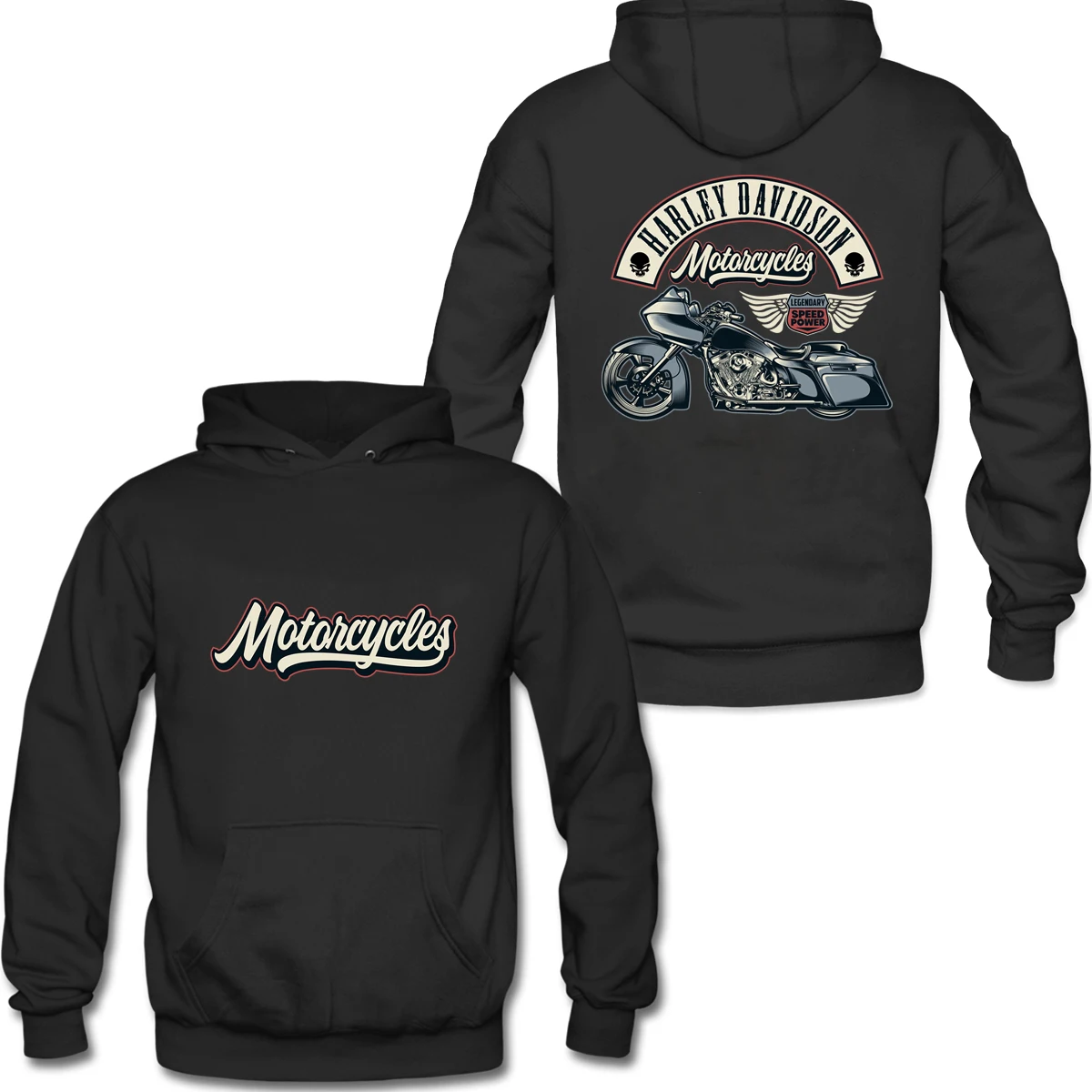 

Men's Fashion Hooded 2021 Brand New Hoodie Motorcycle FLHX- Street Glide Pullover Jacket Spring&Autumn Casual Sweatshirts