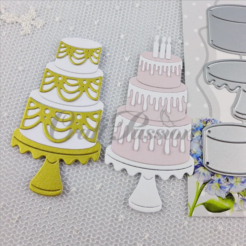 

New Dies 3D Cutting Dies Birthday Cake Stencils Scrapbooking Embossing DIY Crafts Paper Cards Album Decor Metal Dies Cut
