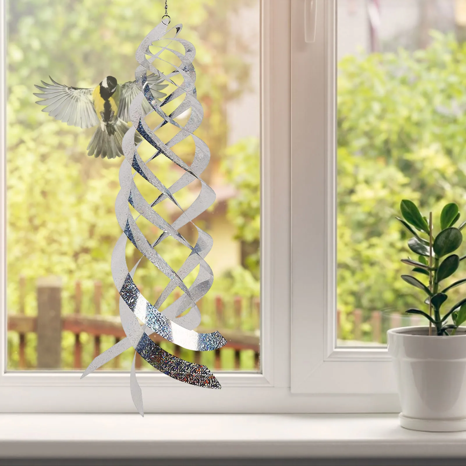 Спиральные отражатели для птиц безопасный серебристый Майларовый