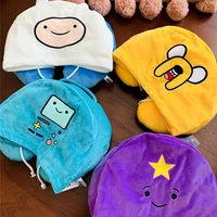 adventure time u shaped pillow neck pillow travel car use soft pillow cervical nap pillow with hat comfortable high quality gift
