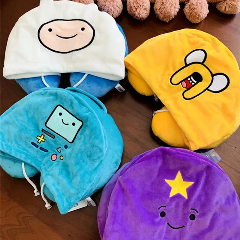 U образная подушка для шеи Adventure Time путешествий использования в машине мягкая сна