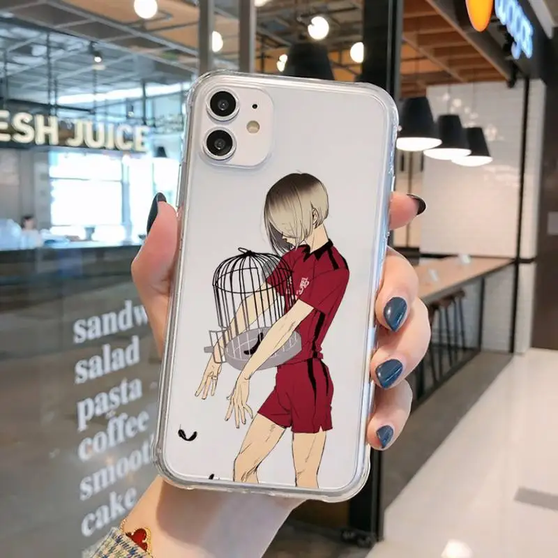 

Cute Japan Anime Oya Haikyuu Clear Phone Case Transparent for iPhone 11 12 mini pro XS MAX 8 7 6 6S Plus X 5S SE 2020 XR