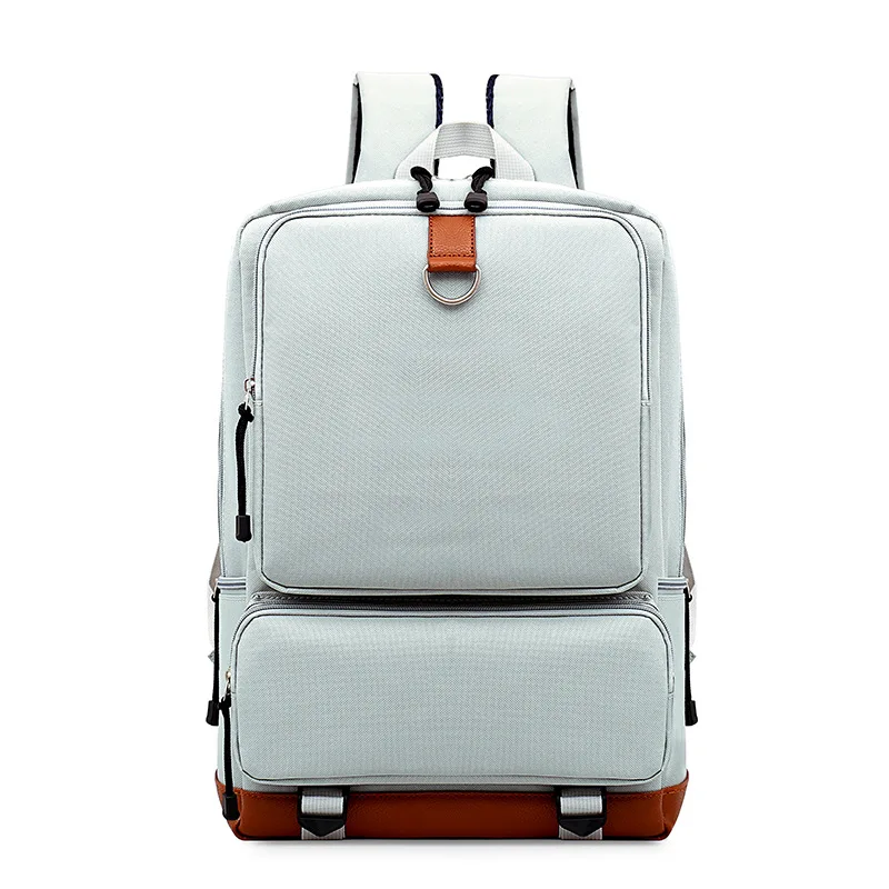 2021 new Korean style fashion student schoolbag neutral solid color Oxford cloth men's and women's backpack backpack  Softback