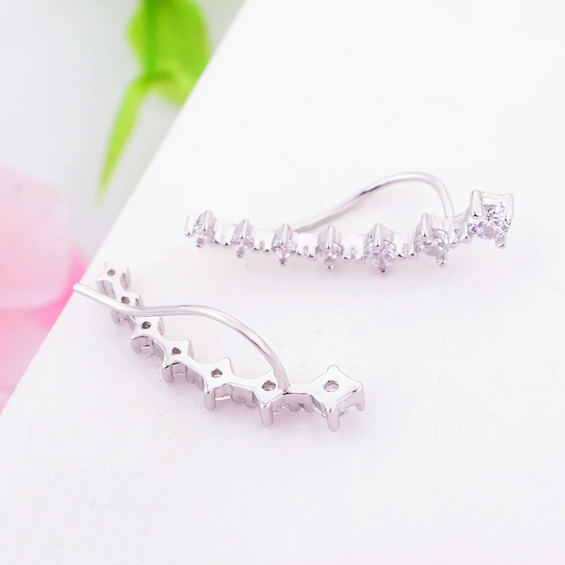 Authentic 925 Sterling Silver CZ Exquisite Shiny Bubble Drop Earrings for Women Jewelry Valentine's Day Gifts | Украшения и