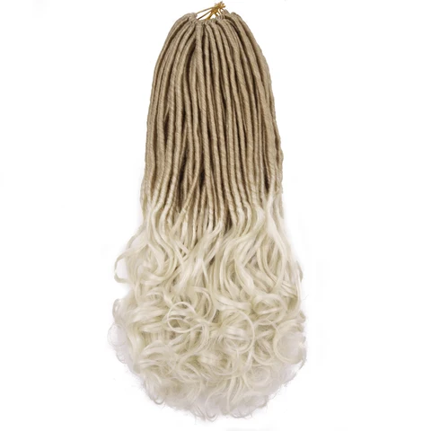 DinDong, 22 дюйма, локоны, вязанные крючком волосы, 24 пряди, предварительно лопнутые синтетические плетеные волосы для наращивания, искусственный локс с кудрявыми волосами