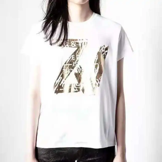 

Женская футболка с коротким рукавом, круглым вырезом и надписью