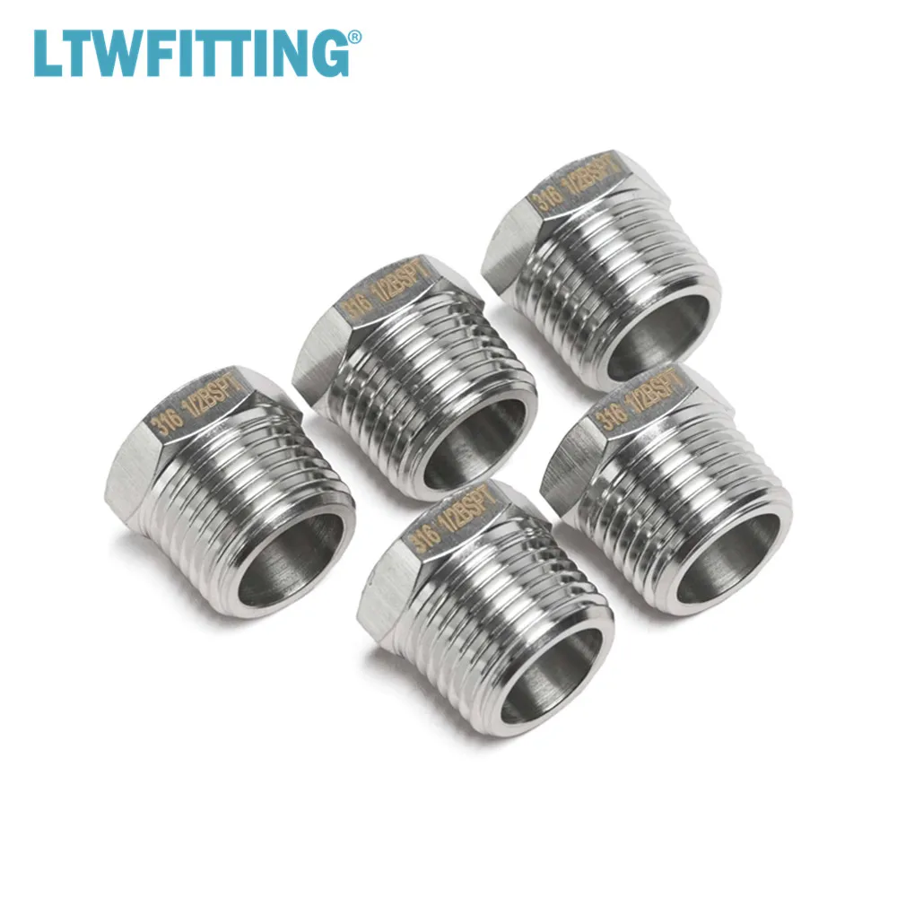 Штуцер для труб LTWFITTING из нержавеющей стали 316 с шестигранной головкой штуцер