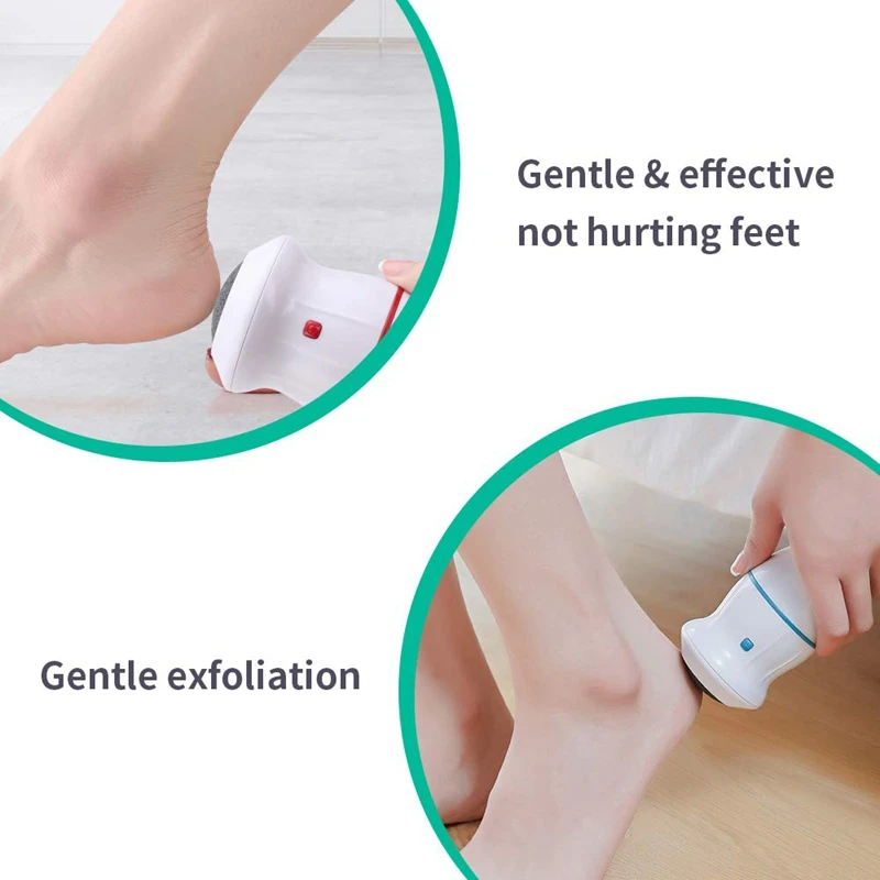 

EAS-Electric Foot Grinder, 2 Grinding Heads for Pedicure, Remove Dead Skin and Calluses, Foot Care Hard File Machine