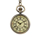 Винтажные карманные часы с круглым циферблатом, кварцевые маленькие карманные часы, классические римские карманные часы, новые мужские и женские часы