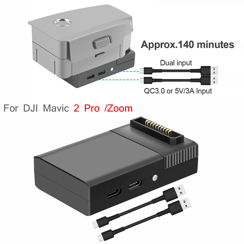QC 3 0 быстрой зарядкой Батарея светодиодный Быстрая зарядка через USB для DJI Mavic Pro/Air