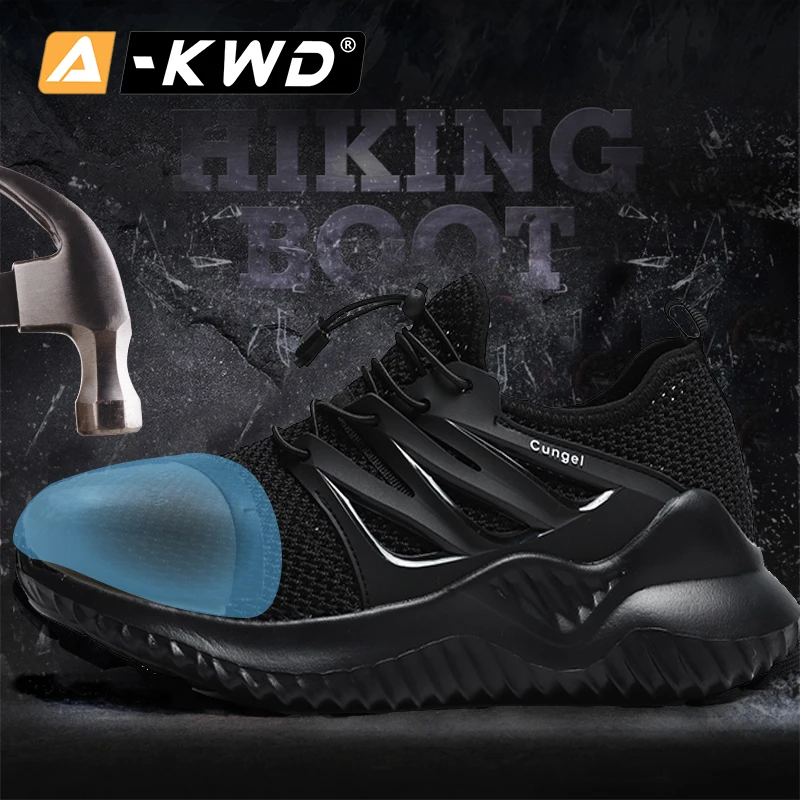 Модная дышащая рабочая обувь качественная низкие рабочие ботинки Мужская