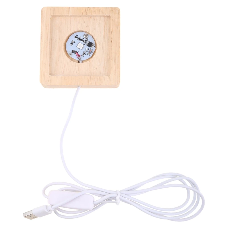 USB креативный 3D ночник с хрустальным шариком прикроватная лампа светящаяся