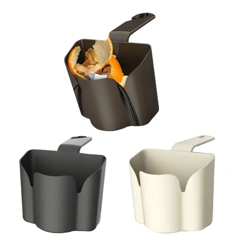 

2-in-1 Hook Bracket Black Car Seat Back Hook Storage Garbage Trash Can Storage Box Organizer Storage Box Container