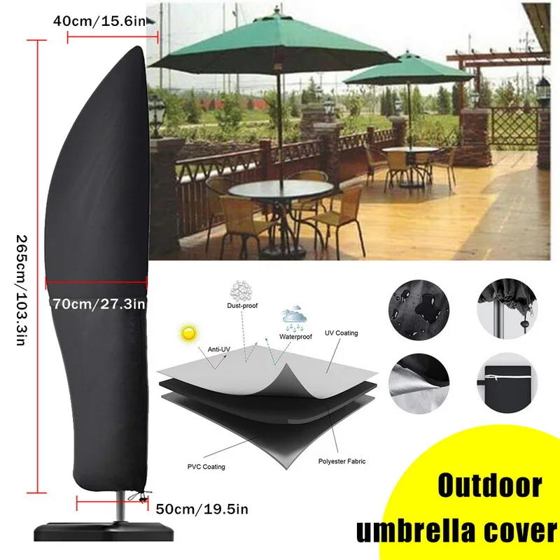 Водонепроницаемый тканевый Открытый Зонт с банановым покрытием тент для сада