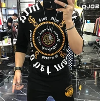 mens 2020 tshrit autumn new personalized fashion brand heavy technology hot stamping letter printing round neck short sleeve t