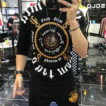 Mens 2020 tshrit autumn new personalized fashion brand heavy technology hot stamping letter printing round neck  short sleeve t