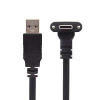 standard usb3 0 to usb 3 1 type c dual screw locking data cable fit for oculus link vr