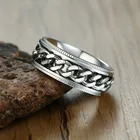 LETAPI Новинка модное серебряное кольцо из нержавеющей стали вращающееся кольцо в стиле панк винтажное мужское кольцо ювелирные изделия Очаровательный Вечерние