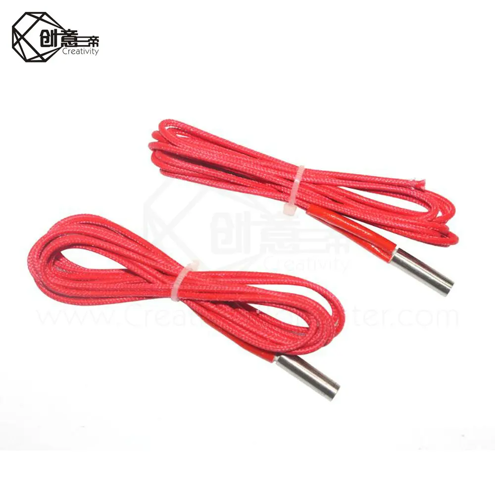 3D Print Part Heating Tube 6*20mm Red And Black Color 12V/24V 40W 1M Ceramic Cartridge For Extruder Extrusion Heater | Компьютеры и