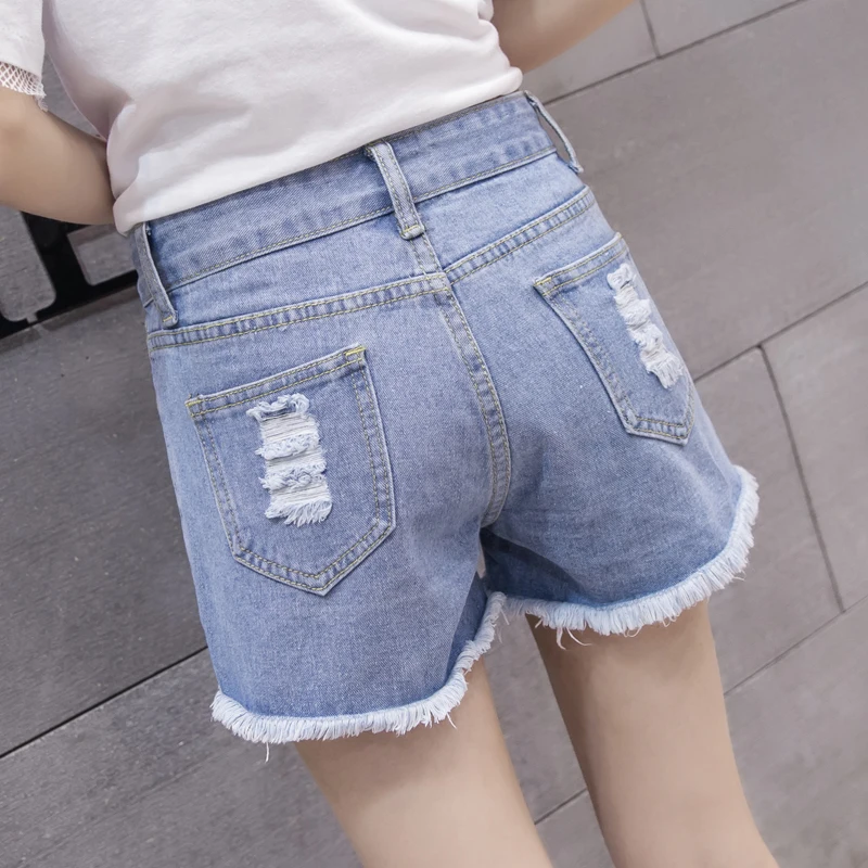 

Shorts Women High Waist Solid Pockets Korean Style All-match Trendy Female Trendy Summer Soft Ladies Sweet Denim Womens New