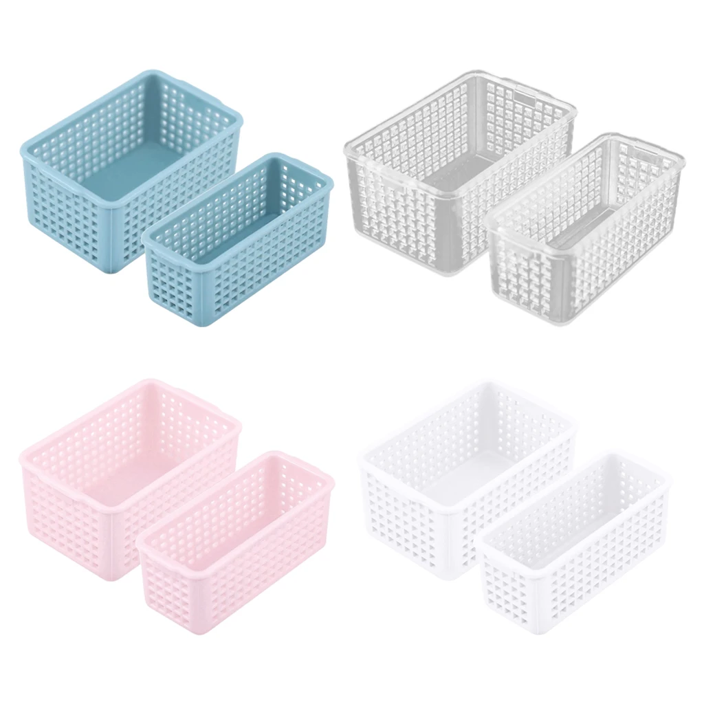 

Set of 2 1:12 Scale Mini Dollhouse Baskets Doll Tiny Scene Shelf Decor