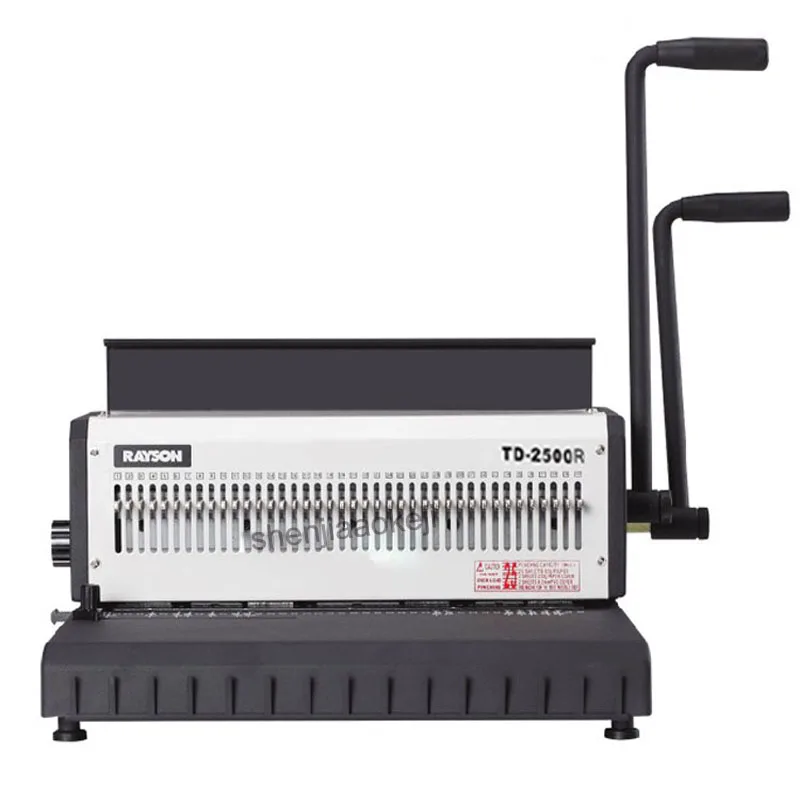 

A4 paper manual Wire Binding Machine TD-2500R (Round ) iron ring binding machine desk calendar punch machine 300 sheets binding