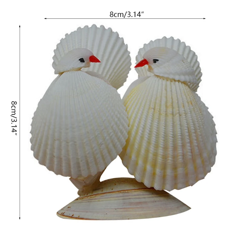 Средиземноморский стиль креативные парные птицы морские ракушки статуи