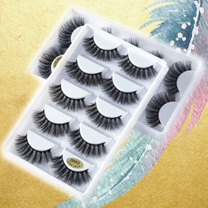 5 парт/коркорр. 3d норковые ресницы 100% толстые настоящие накладные натуральные для