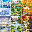 Фото на заказ 5d пейзаж алмазная живопись полная дрель круглый homefun вышивка крестиком Алмазная мозаика 2020 Алмазная вышивка распродажа