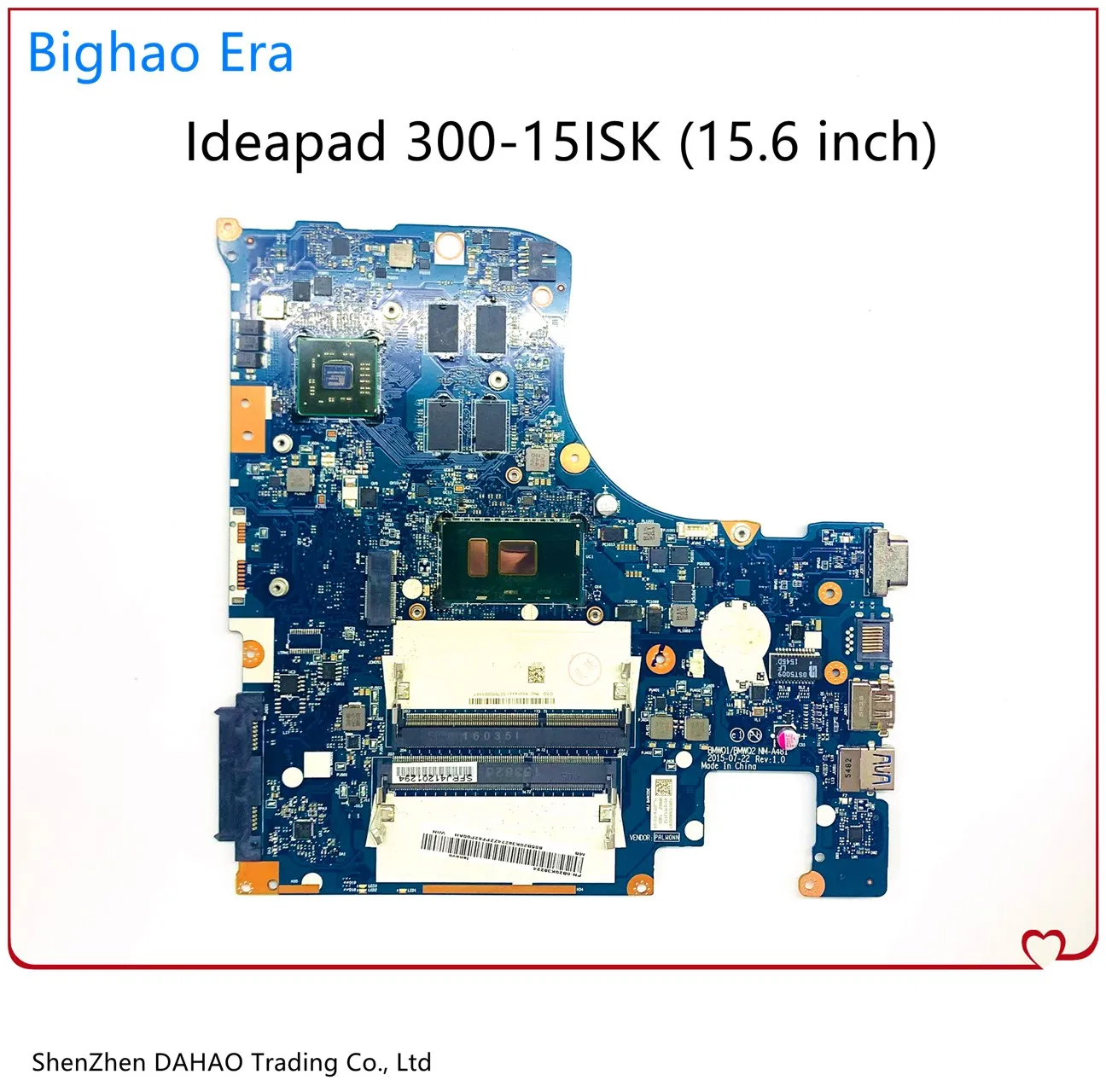 

(Free shipping) For Lenovo Ideapad 300-15ISK Laptop Motherboard BMWQ1 BMWQ2 NM-A481 With SR2EX 4405U CPU R5 M330 2GB 100% Tested