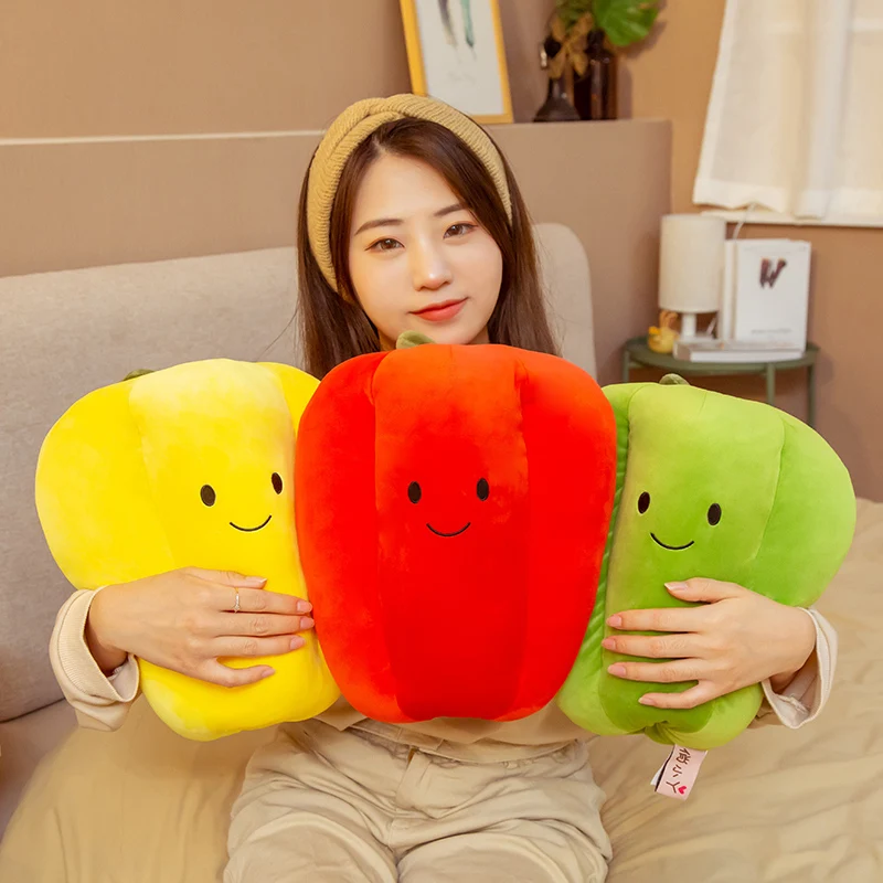 Хит 23/32 см мультяшная улыбка детские плюшевые игрушки милая имитация овощей