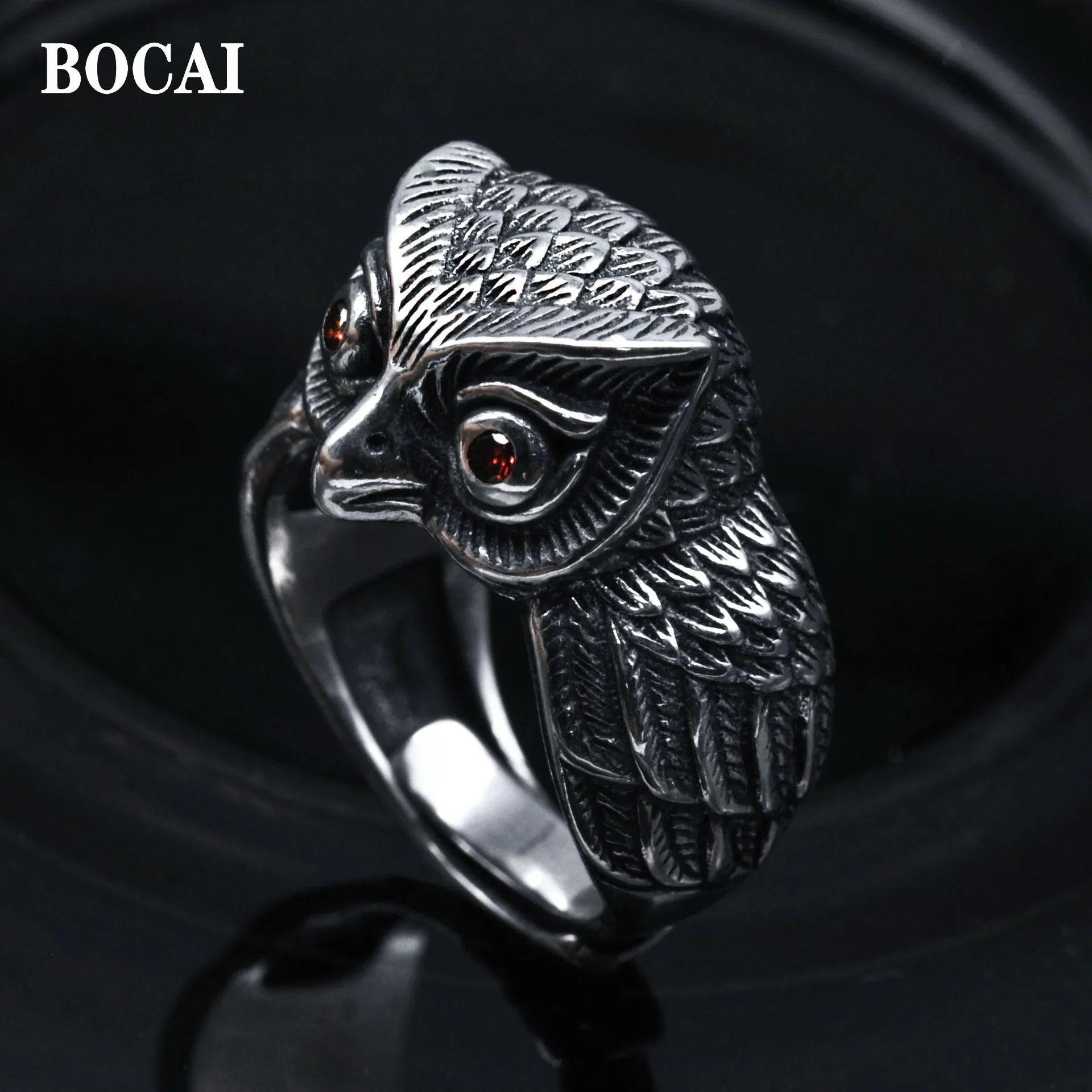 BOCAI новые ювелирные изделия из серебра S925 пробы Ретро хип-хоп тренд властителя